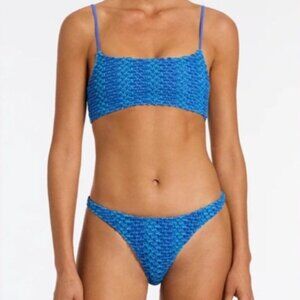 Triangl crochet blue bikini
